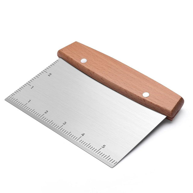 Flyisland Blackstone Bench Scraper,Griddle Scraper for Blackstone, Heavy Duty Stainless Steel Grill Scraper,Dough Scraper Cutter for Bread and Pizza Cutter, Griddle Scraper Chopper