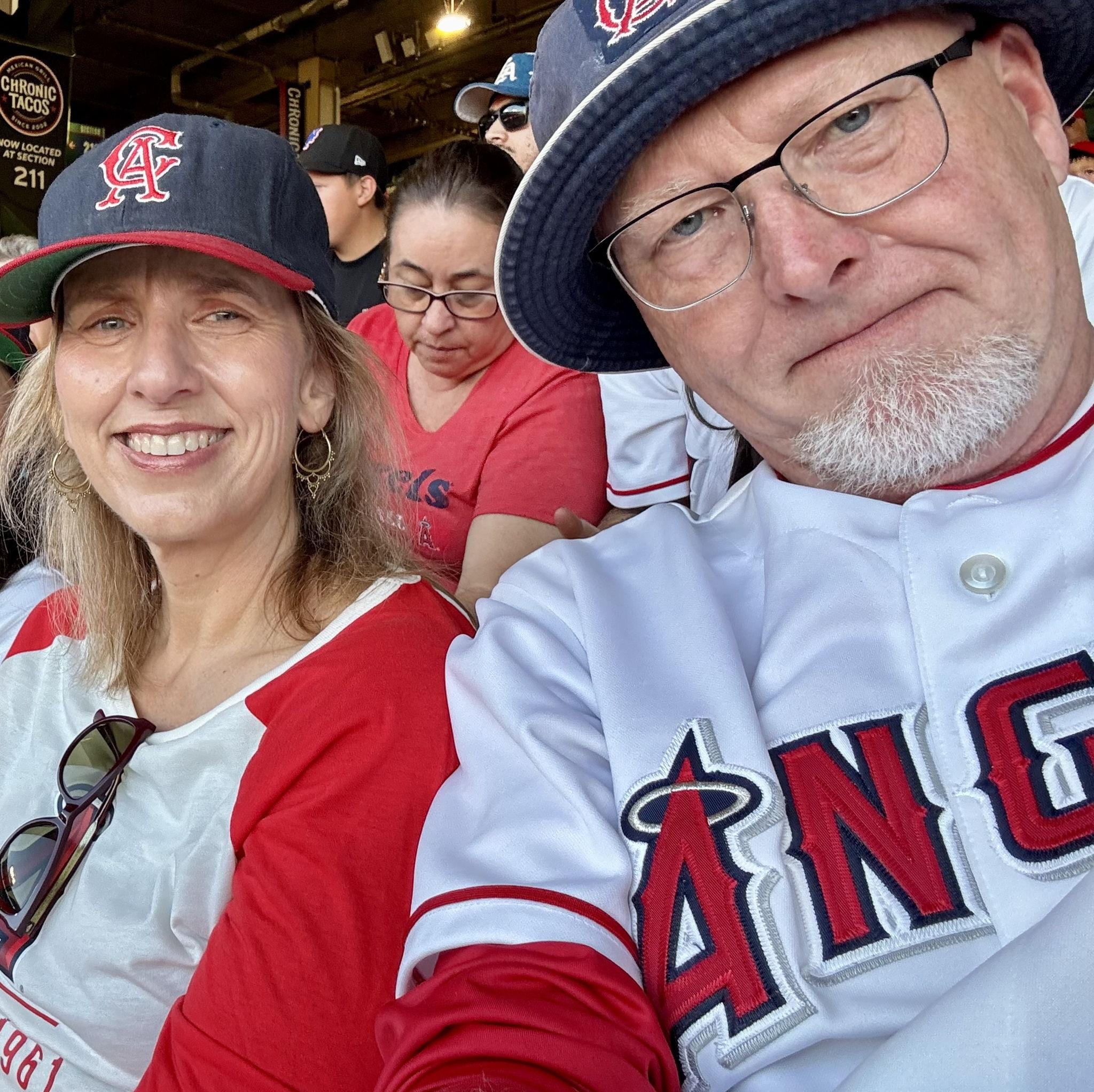 Julie's first trip to Jeff's beloved Angel's stadium.