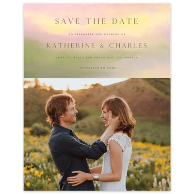 Green Boho Wedding Digital Save the Date - Highland Photo