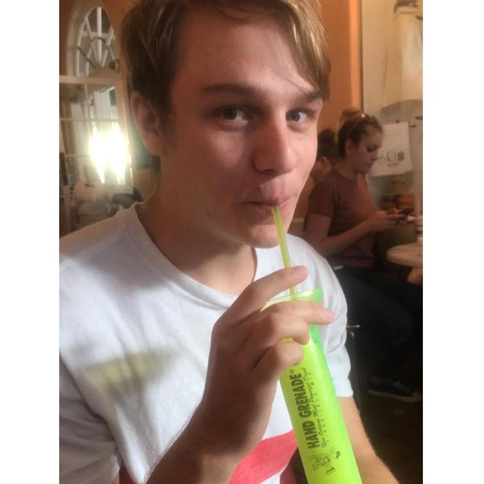 Jesse having his very first hand grenade!