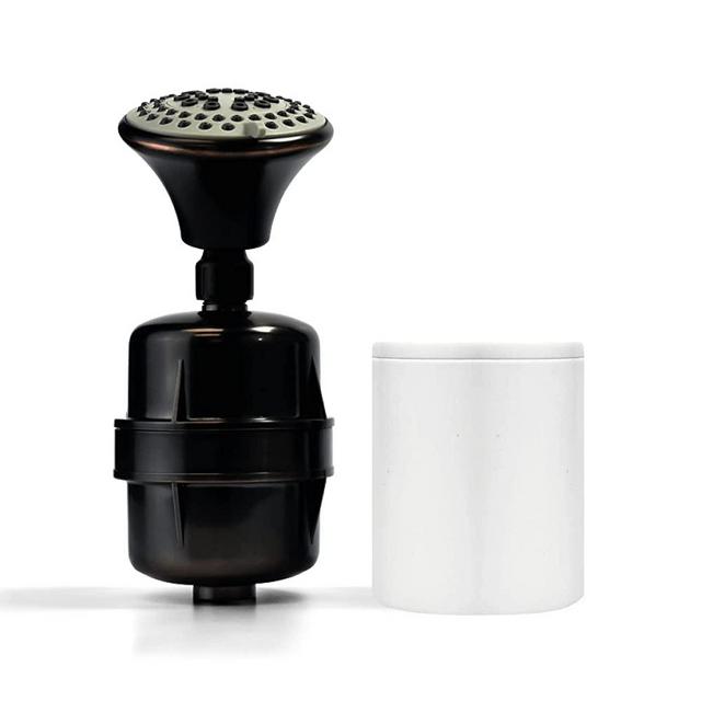 ProOne ProMax Antique Bronze Shower Filter w/ 5 Function Massager Head - Water Filter Cartridge - Great for Dry Skin and Hair