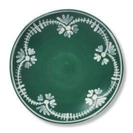 Aerin Serving Bowl With White Floral Trim