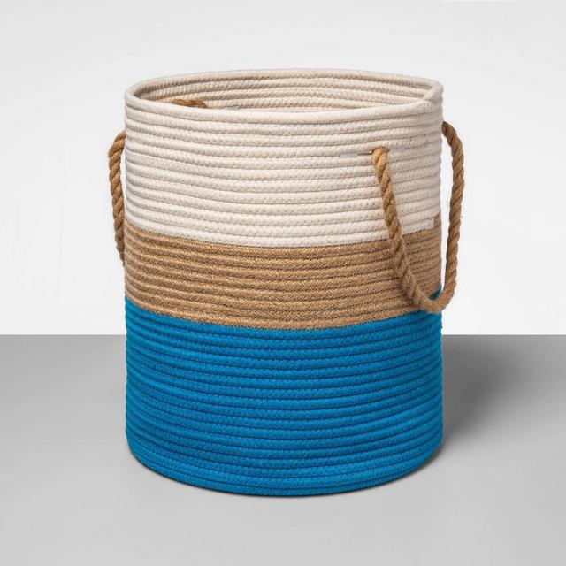 Coiled Rope Basket White/Blue - Opalhouse™