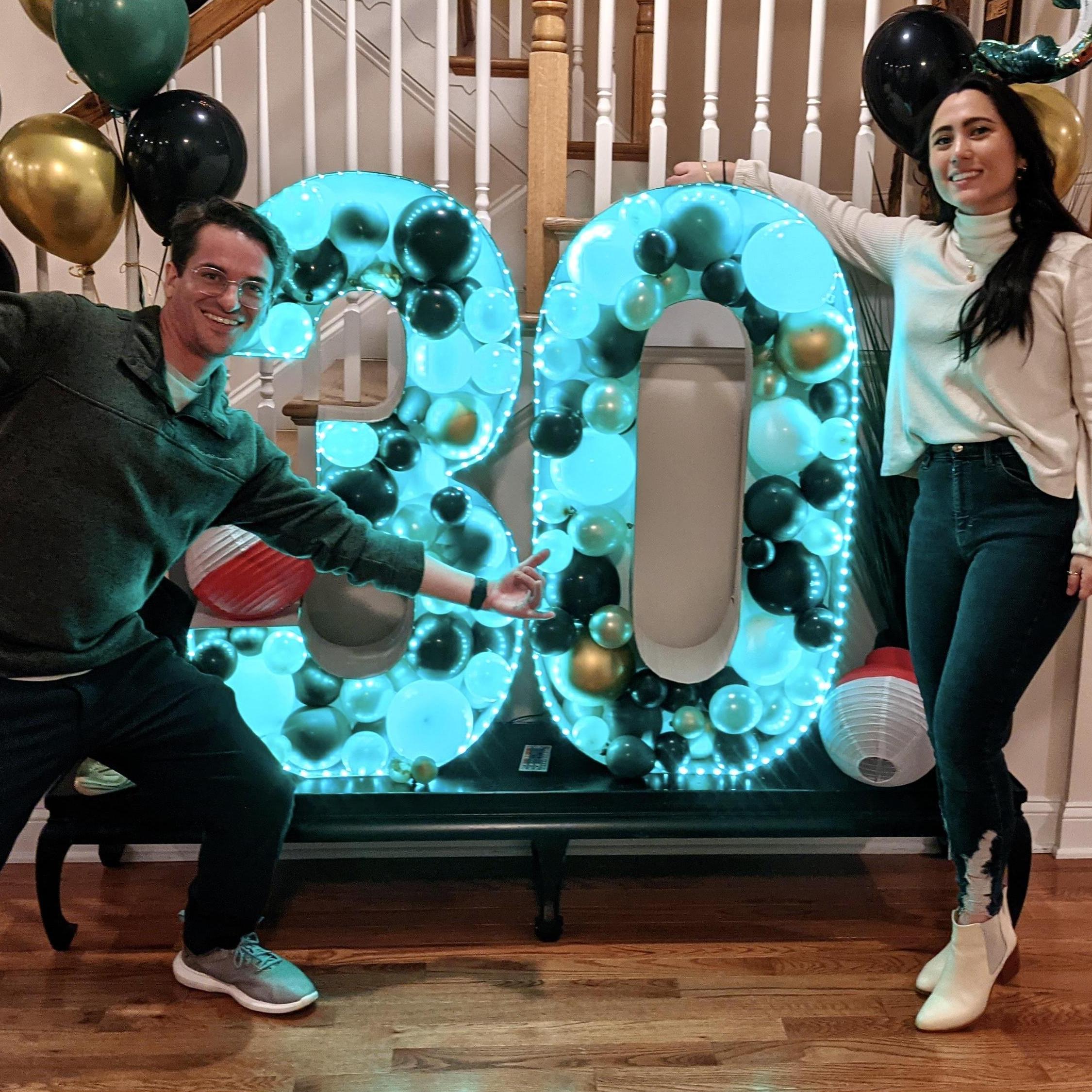Billy turned the big 3-0 this past year and Lauren created some decorations to liven up the fishing themed party for him!