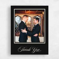 Black Wedding Thank You - Marquis Photo