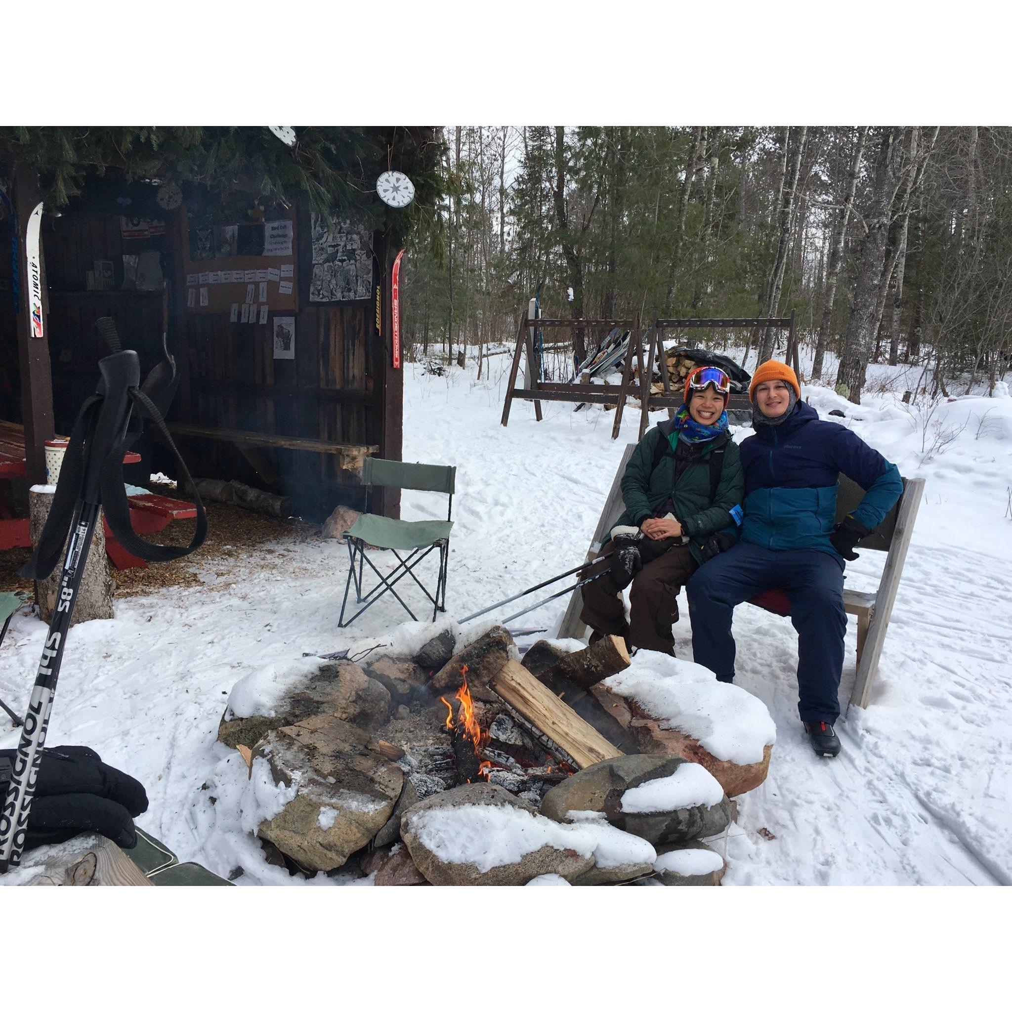 cross-country skiing: don't forget your marshmallows!