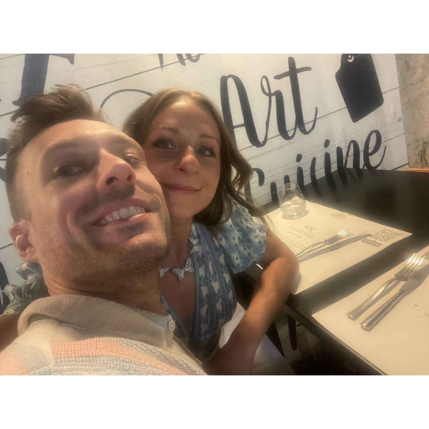 Dinner in little town in Croatia.