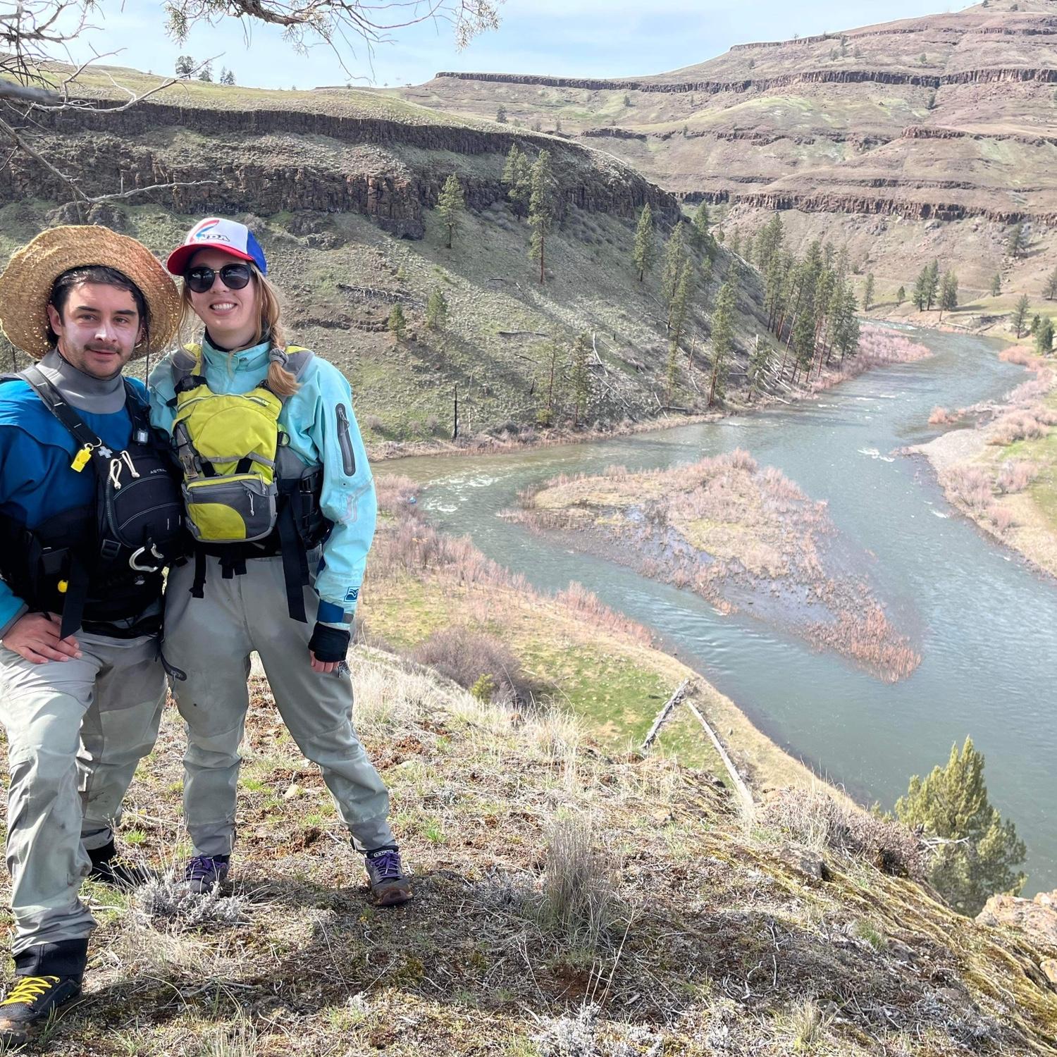 Will and Mishael spring time rafting in 2023, John Day River.