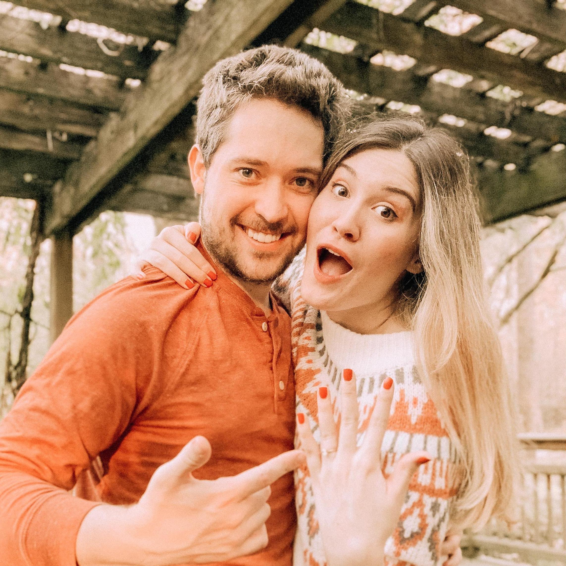 Our we-just-got-engaged faces!!!