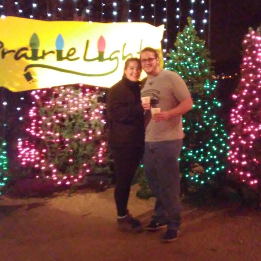 Johnny and Alissa on their annual Grand Prarie Lights Christmas tradition, 2018