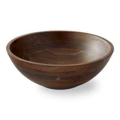 Dark Wood Salad Bowl, 15"