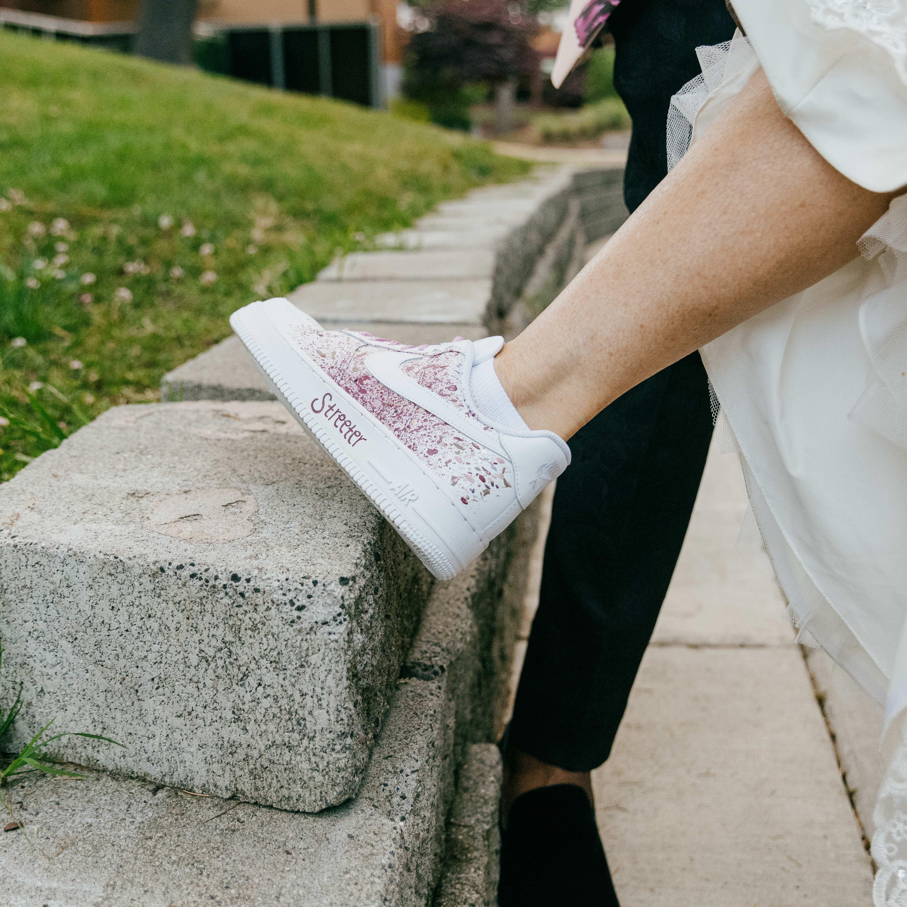 Marcy was super styling with these custom painted Airs.