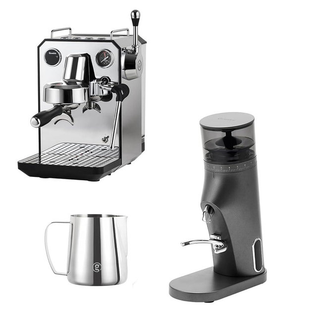 Gemilai Espresso Machine & Coffee Grinder& Milk Frothing Pitcher for Cappuccino, Latte