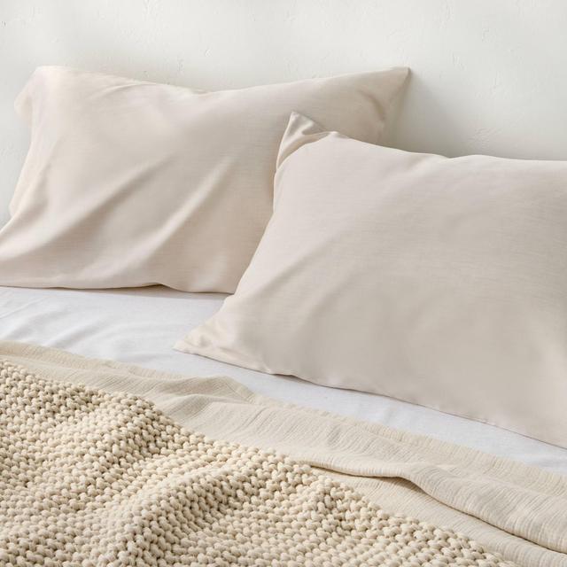 Standard 400 Thread Count Rayon from Bamboo Pillowcases Natural - Casaluna™