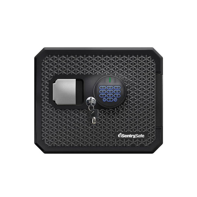 Sentry Safe Home Safe, Fireproof, Waterproof, with Digital Keypad and Override Key and Adjustable Tray, FPW082HSB, 0.81 cu ft