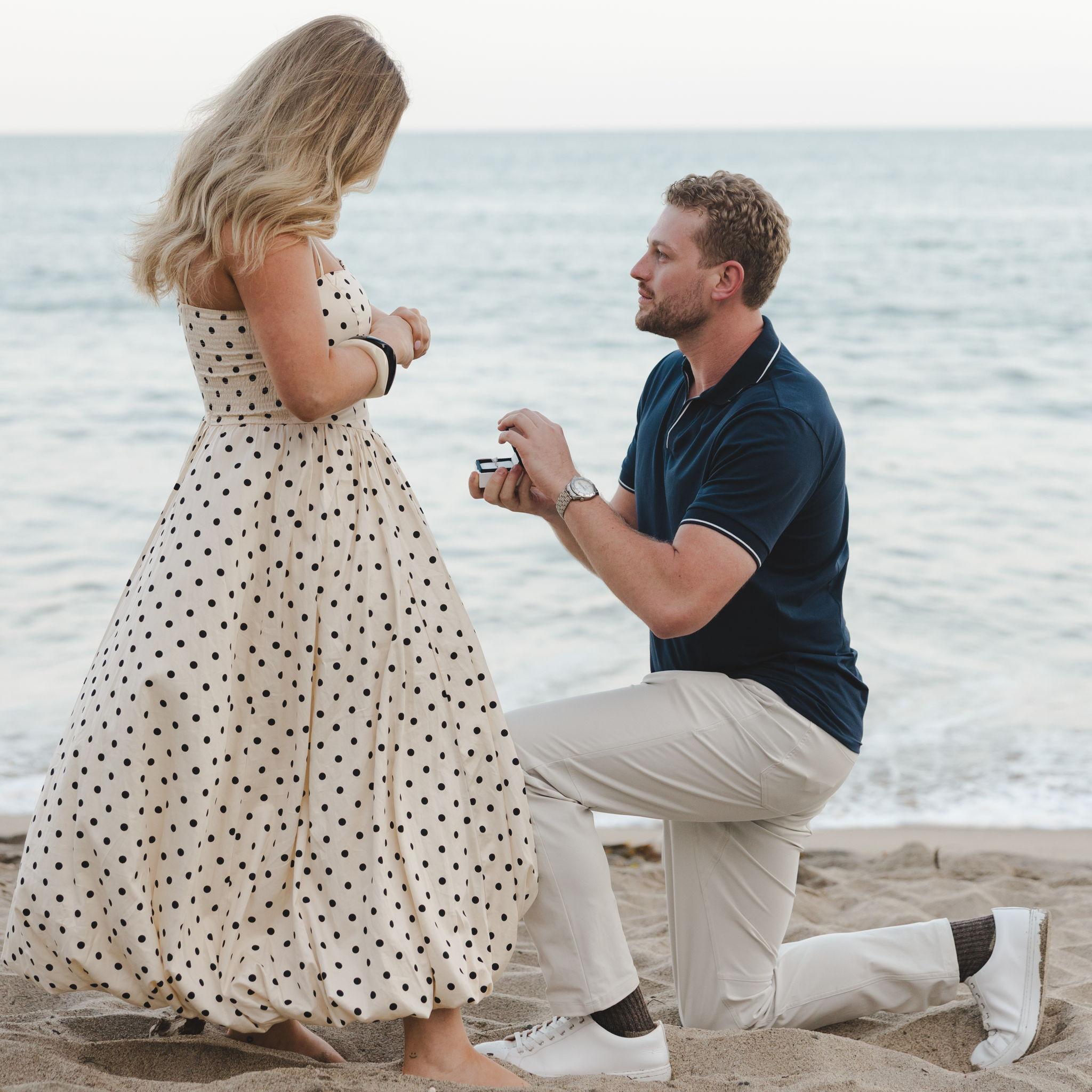 The proposal in Malibu!