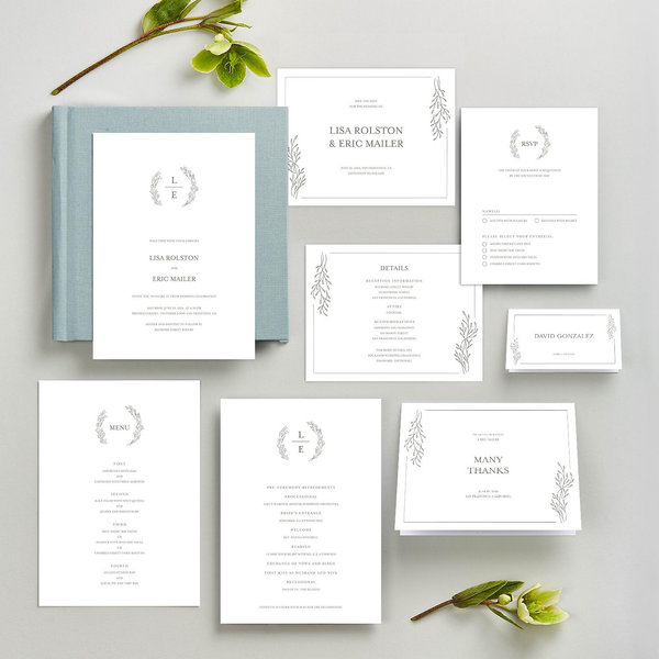 Zola Wedding Invitations - Merrion Wreath