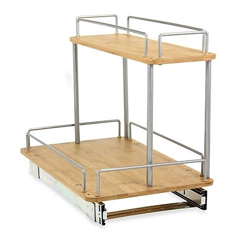 Glidez 11.5-Inch Bamboo 2-Tier Under-Sink Organizer