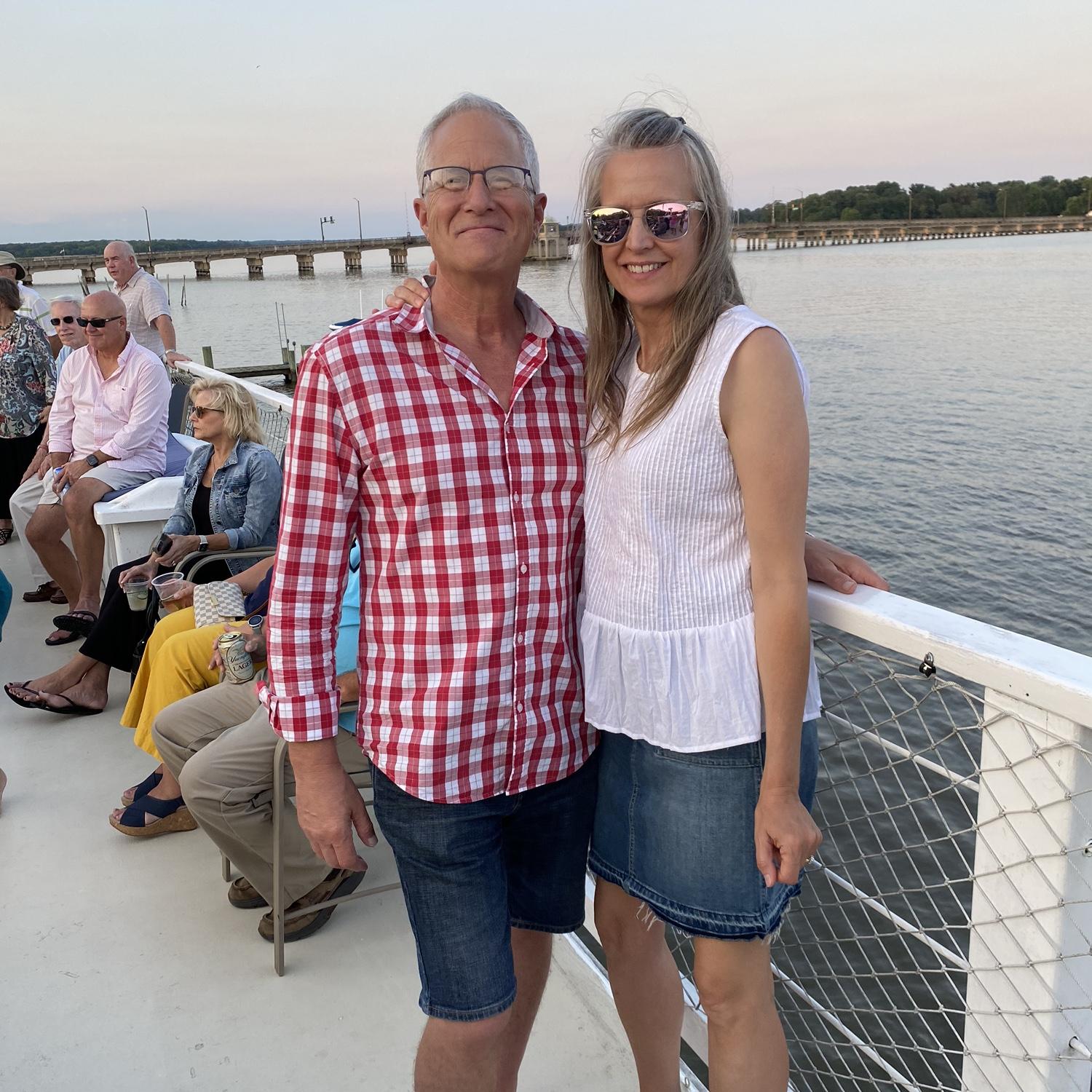 On the River Packet boat, where our wedding will be held.