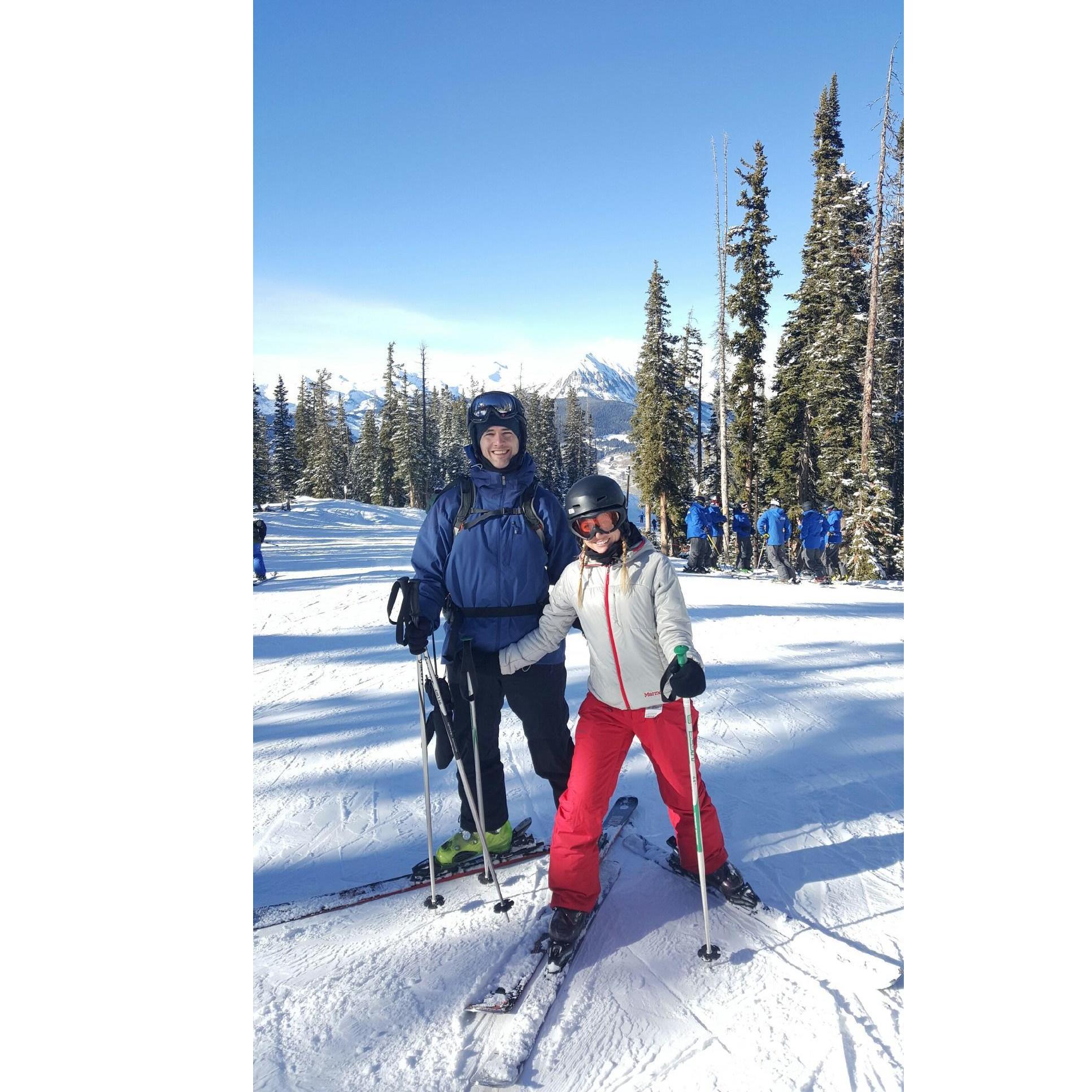 Skiing in Crested Butte, Colorado. December, 2016.