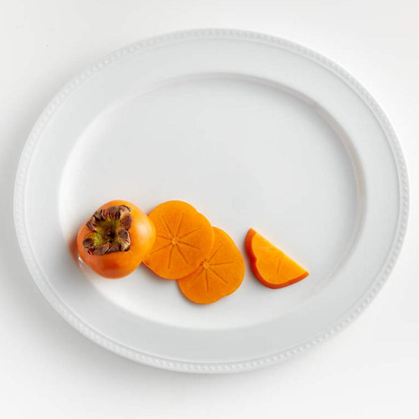 Staccato White Porcelain Oval Serving Platter
