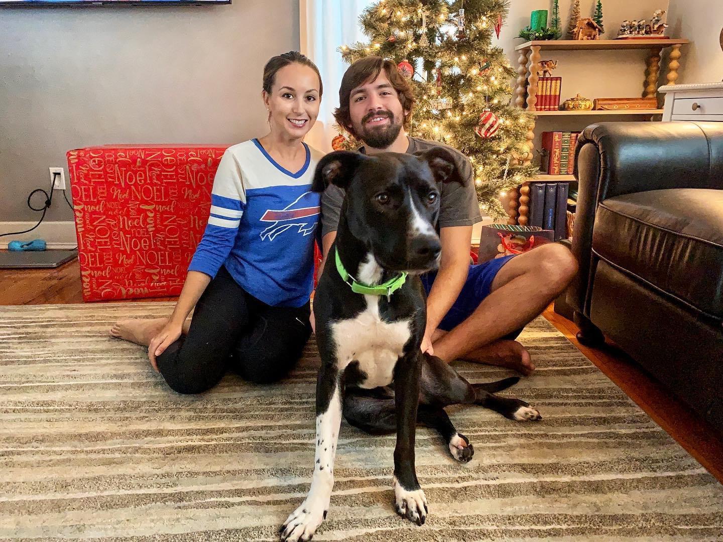 Our first Christmas together in St. Petersburg with Luna!