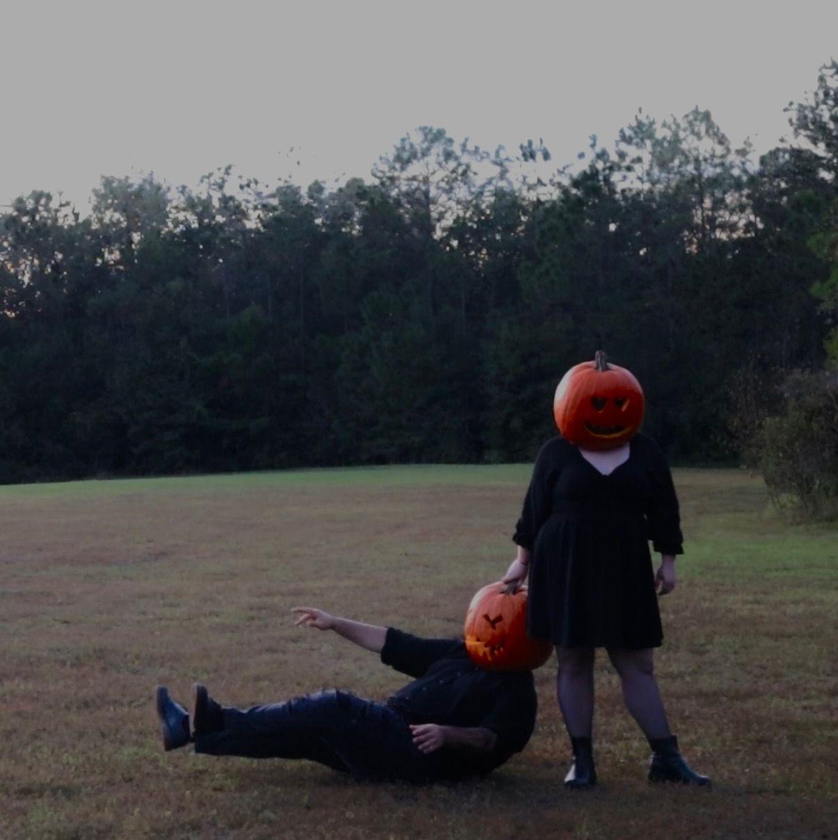 That one time Joseph wanted us to carve pumpkins, put them on our heads, and have a photoshoot.