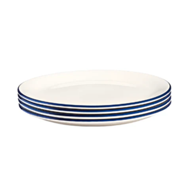 Appetizer Plates in Navy Rim