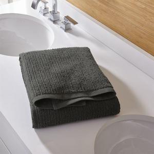 Ribbed Graphite Bath Towel