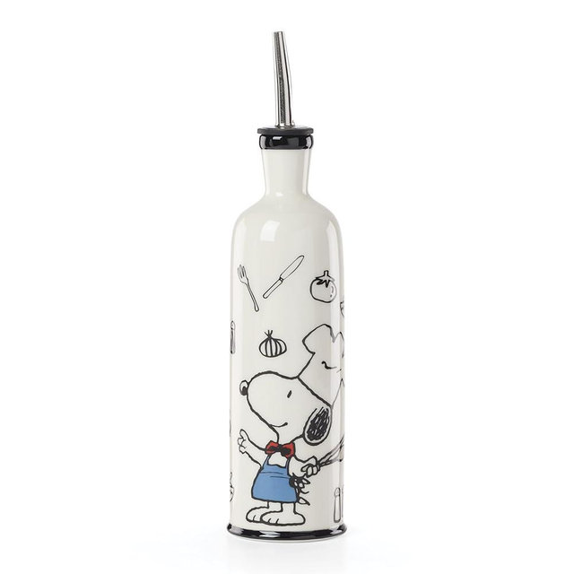 Lenox Home And Kitchen, Chef Snoopy Oil Bottle, Porcelain Material, Kitchen Gadgets, Oil Dispenser Bottle, Table Decor And Accessories, Snoopy Peanut Design (Multi-Color, 1 Piece, 11 Ounce Capcity)