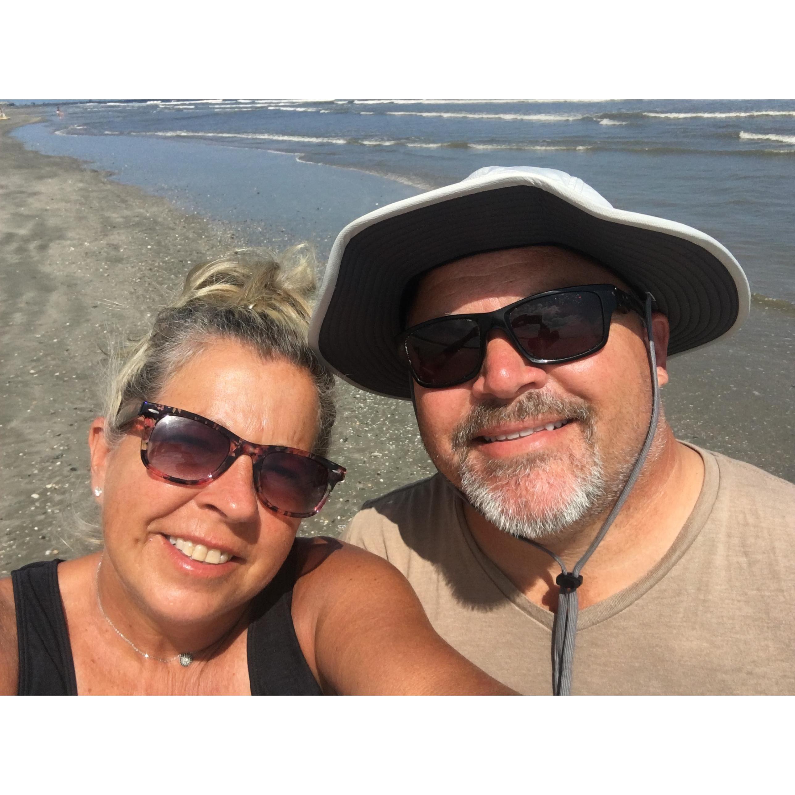 One of our many beach trips we have taken since we met!