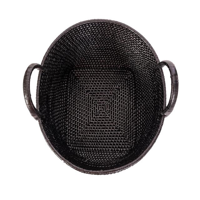 Saboga Home Round Basket with Hoop Handles