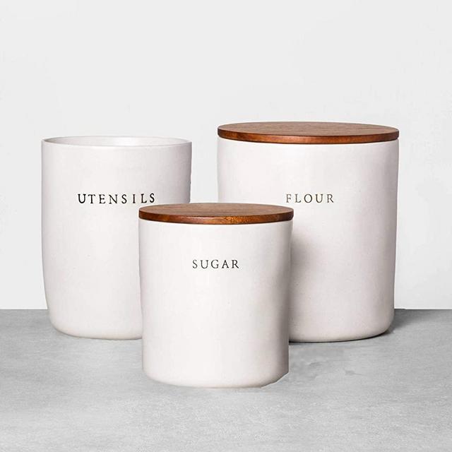 Hearth & Hand with Magnolia - Kitchen Canister Collection (BUNDLE: Sugar; Flour; Utensils)