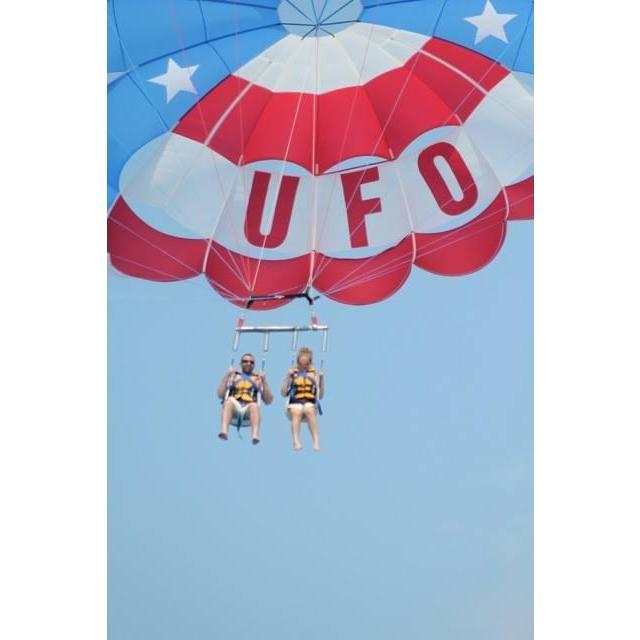 Parasailing in Hawaii. Brittany was terrified the entire time!