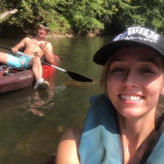 Kayaking at Aunt Ruth's cabin in NC. Ask Tanner about his duck friends!