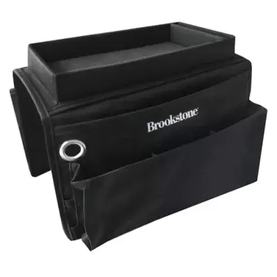 Brookstone 6-Pocket Armrest Organizer in Black