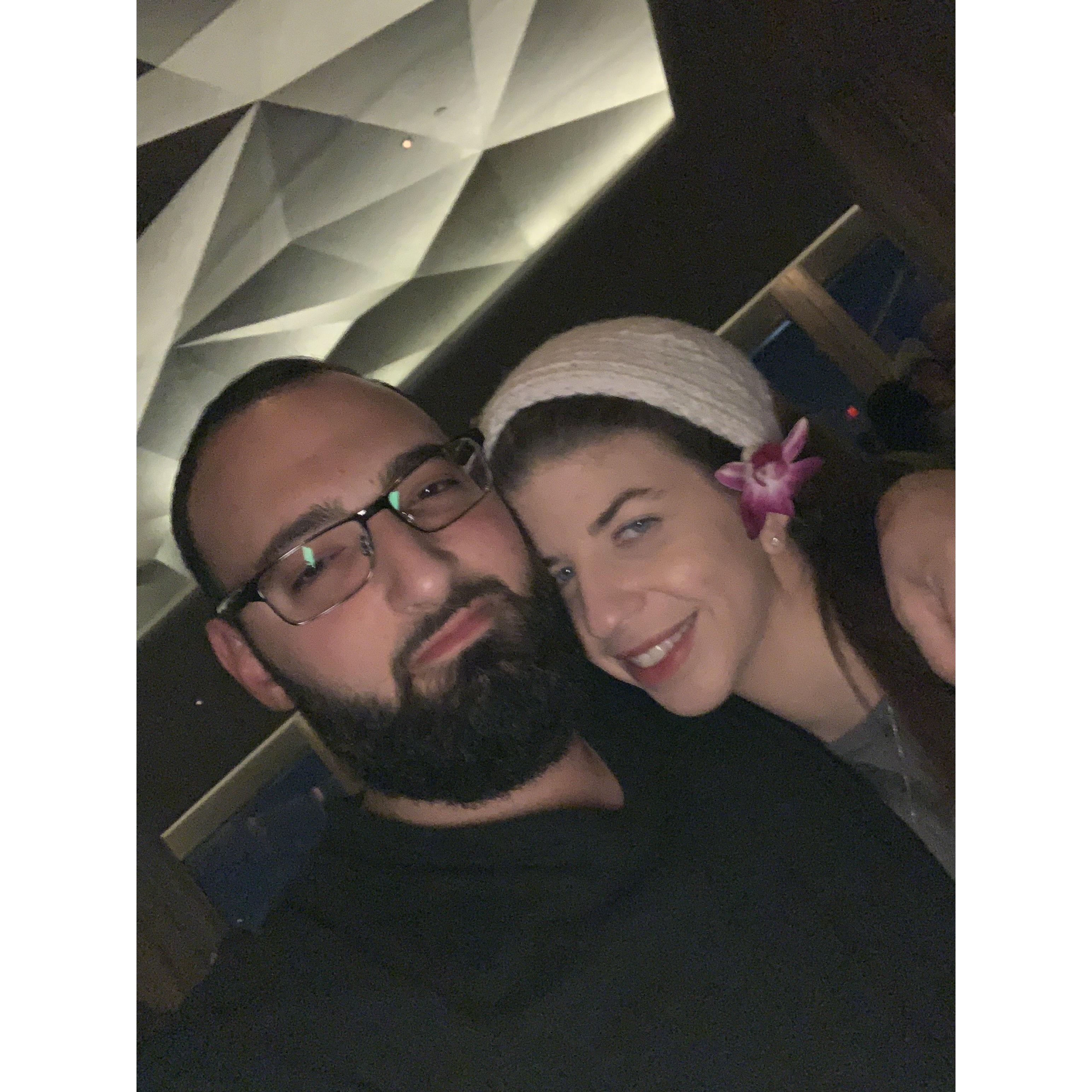 One of our first date nights out - in the city, during the holiday time!