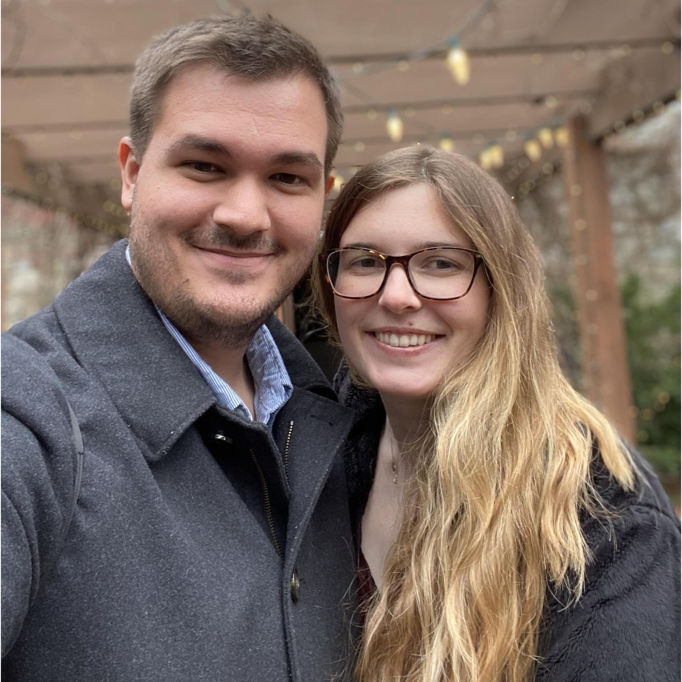 This picture was taken just hours before Alex proposed!