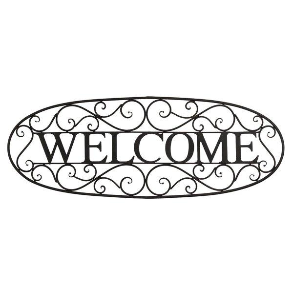 Benner Welcome Sign Wrought Iron Wall Décor