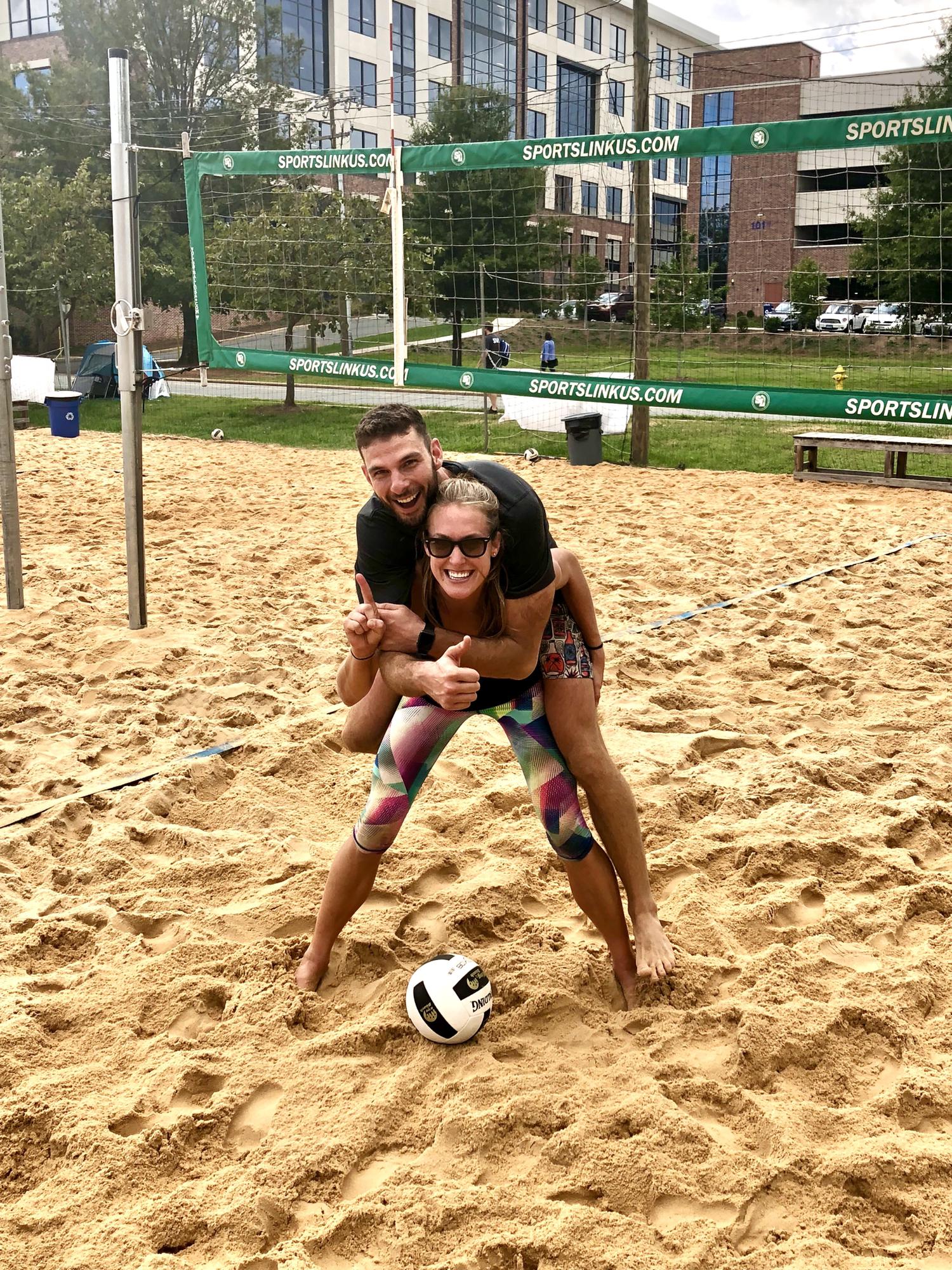 October 2018: we won our first sand volleyball doubles tournament together at VBGB!! (which is where we actually met 4 months earlier)