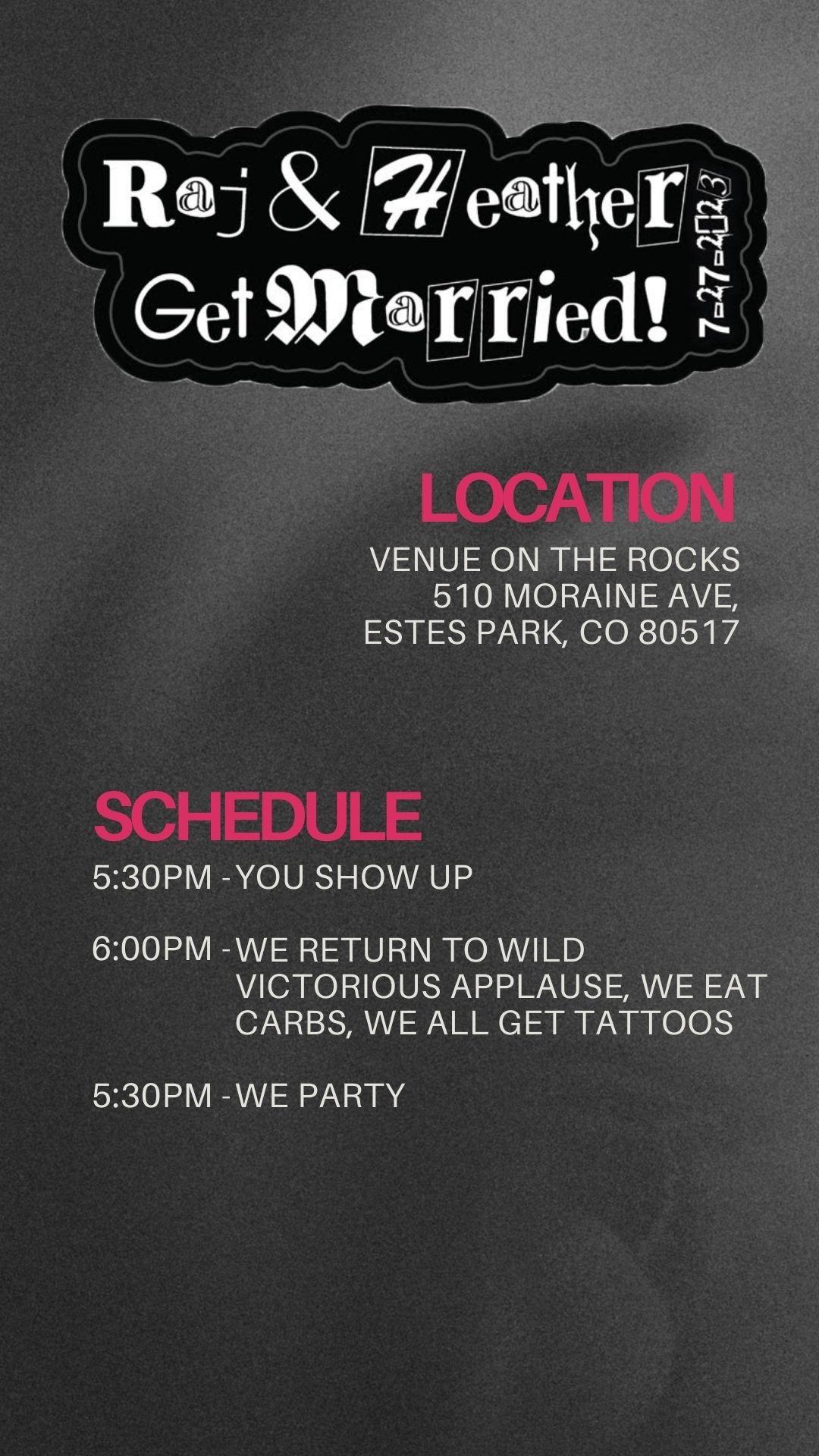 The Wedding Website of Heather Castle and Raj Murphy