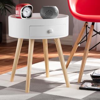 Jessen Mid-Century Modern 1-Drawer Wood Nightstand