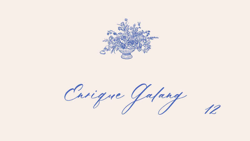 Josette | Cornflower Blue | Zola Wedding Place Cards