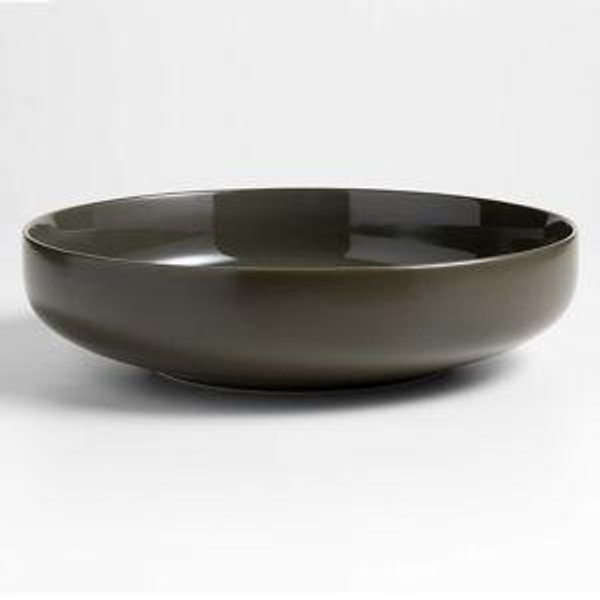Hudson Natural Stoneware Serving Bowl | Burnt Green