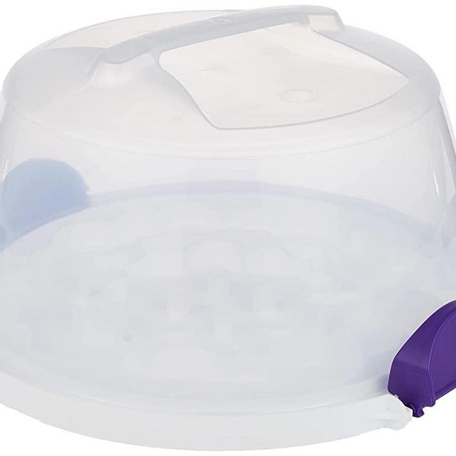 Wilton 2105-3280 Cake and Cupcake Carrier, Round, Plastic, Transparent, 25.4cm (10in)