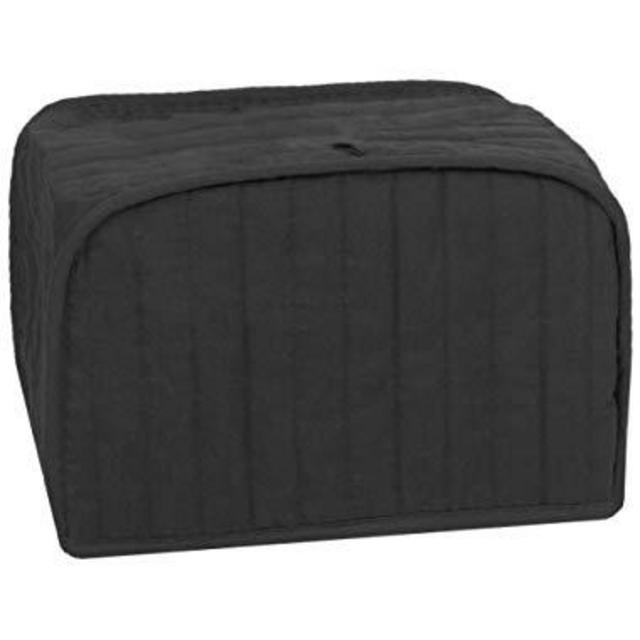 RITZ Polyester / Cotton Quilted Four Slice Toaster Appliance Cover, Dust and Fingerprint Protection, Machine Washable, Black