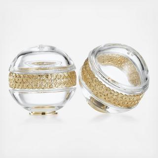 Spice Jewels Gold Braid Salt & Pepper Shakers