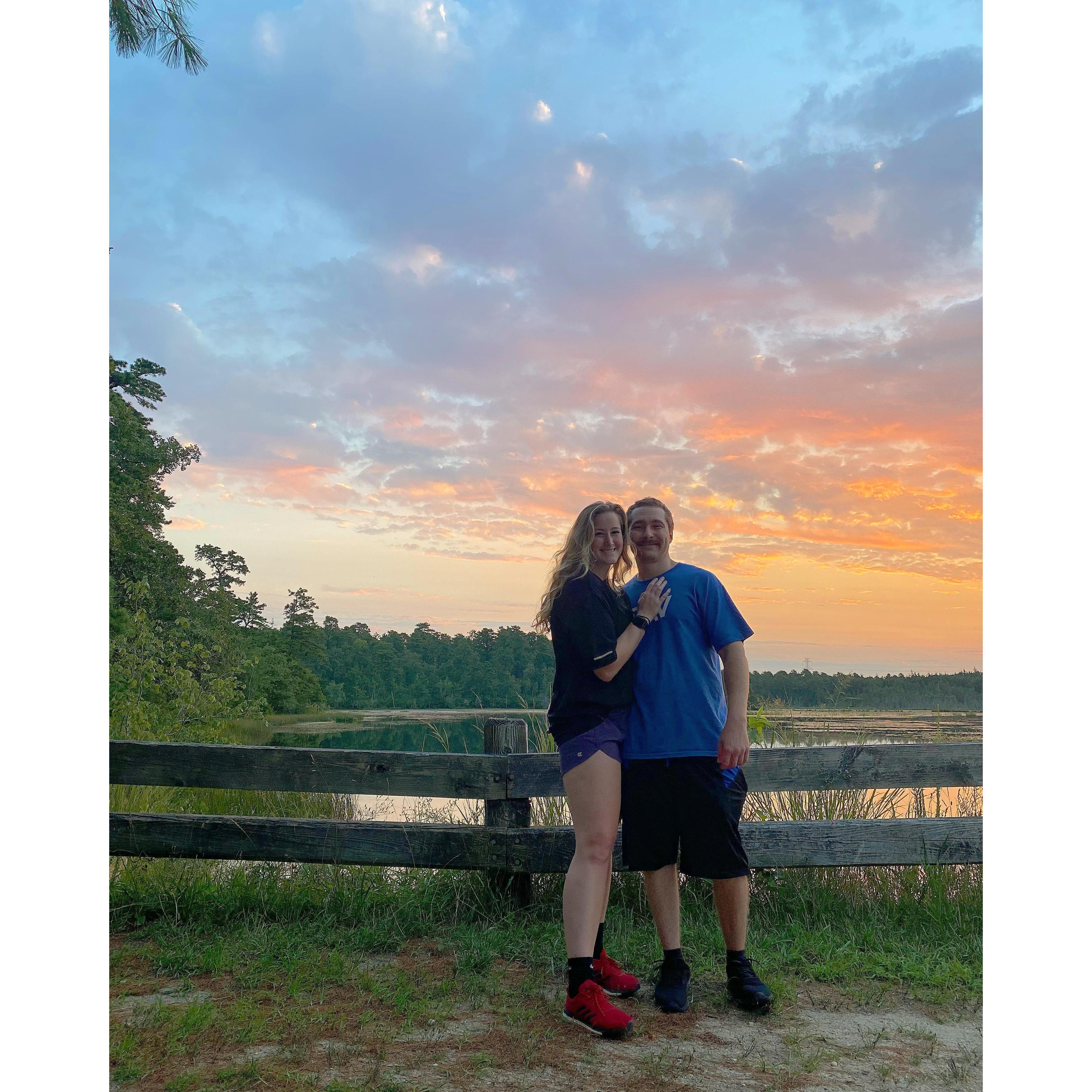 In the summer, we go to Double Trouble State Park to run and enjoy exploring the old cranberry bogs together.