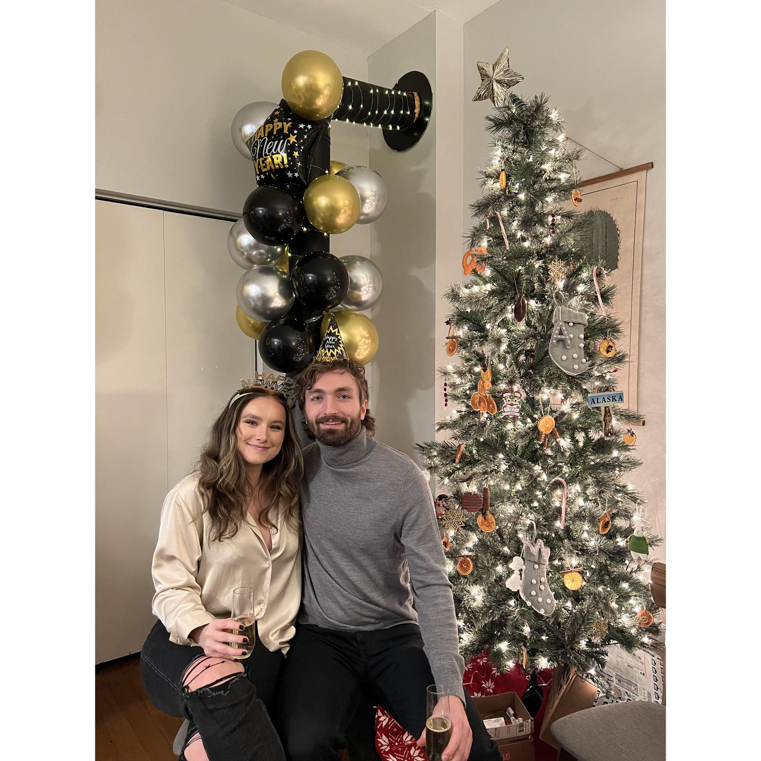1/1/23: the first of many NYE parties at our apartment :)