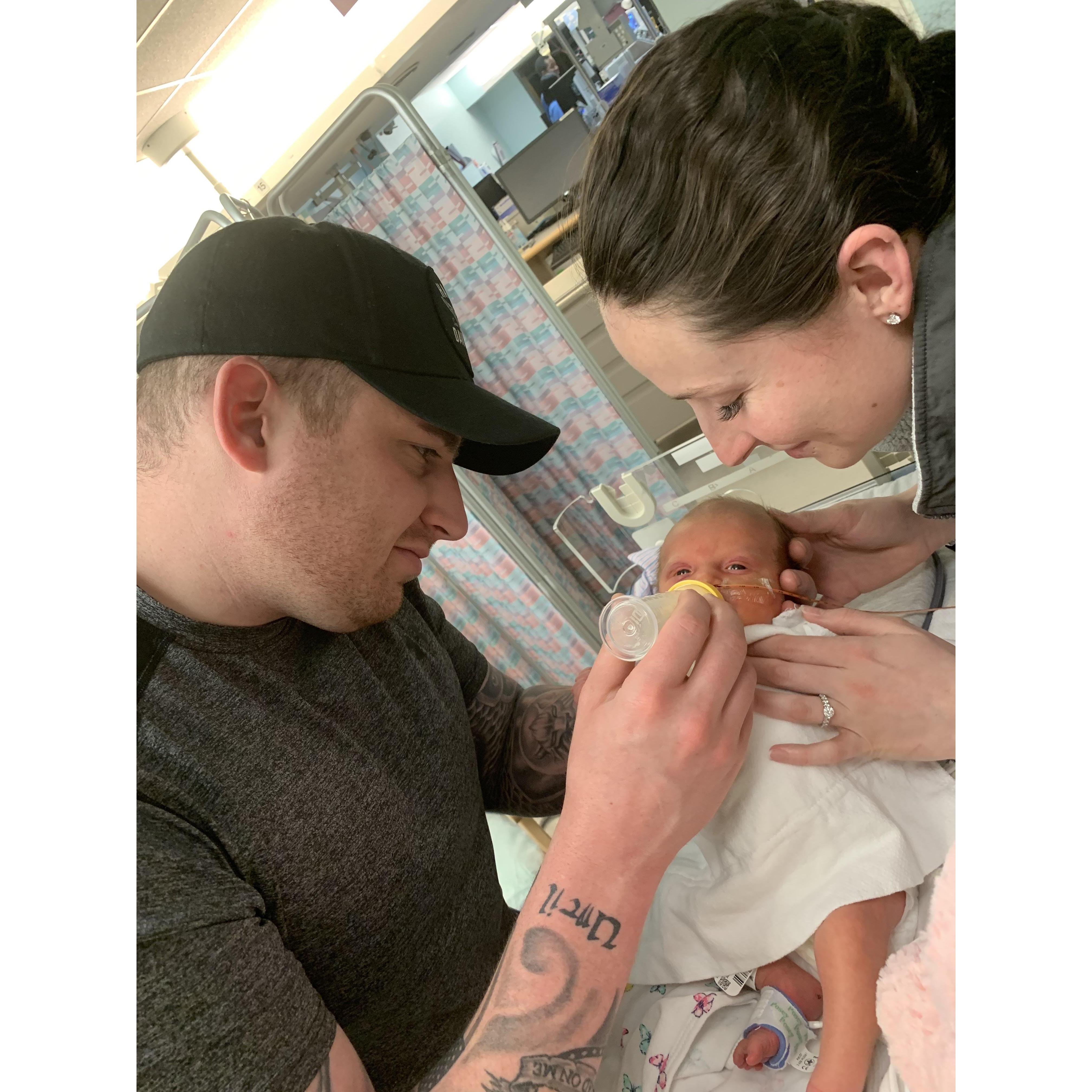 Our first family picture with baby Peyton